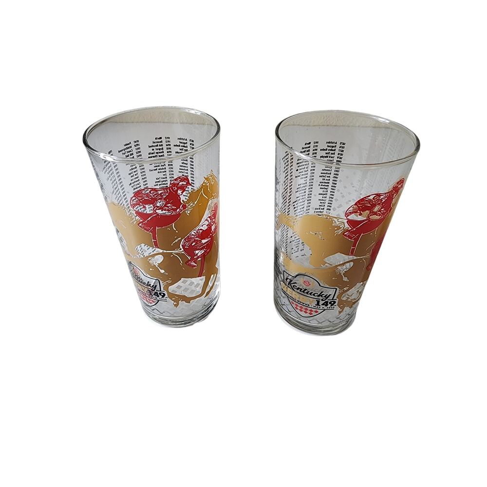KENTUCKY DERBY 149th Commemorative Mint Julip Glass Set of 2